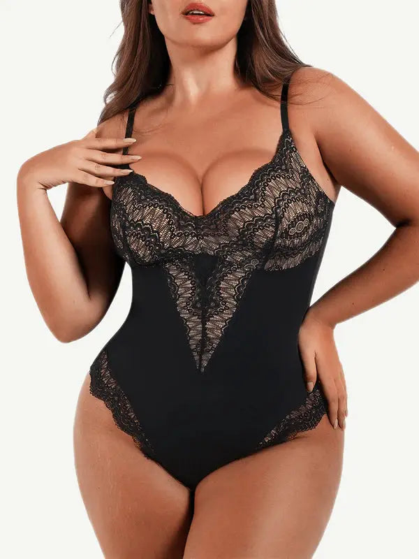 Mystique - Body de encaje de talla grande - Lencería sexy esculpida y cómoda