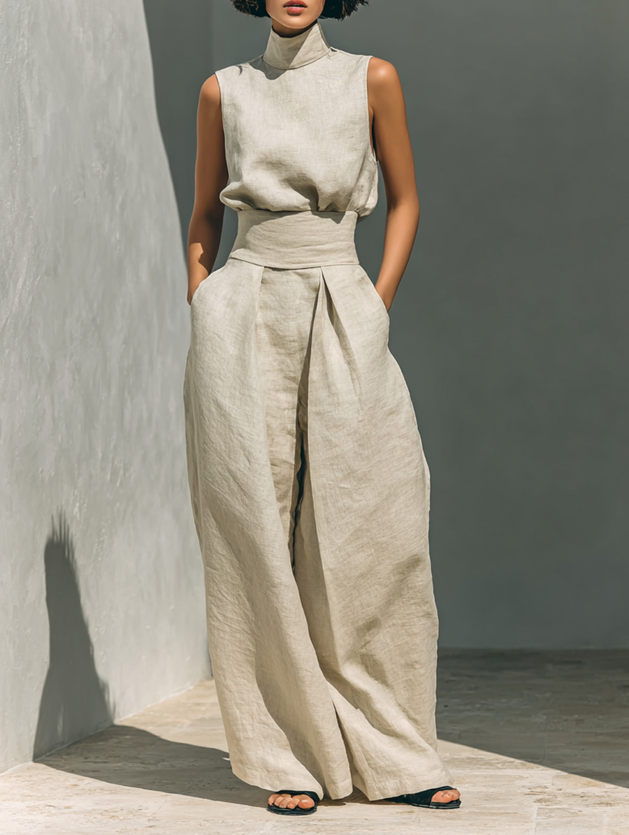 Conjunto verano Lino Pantalon Ancho