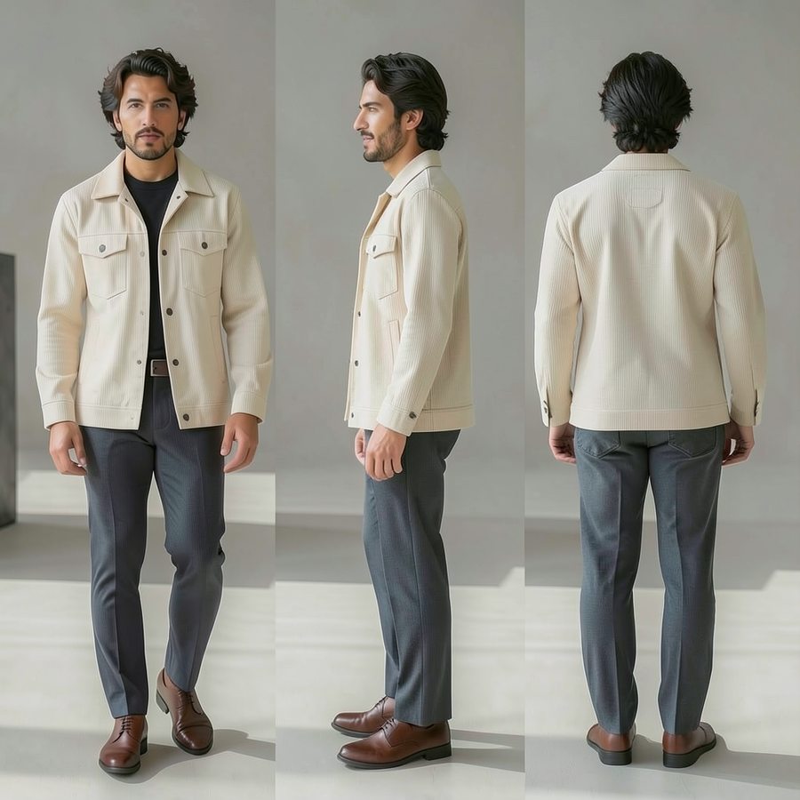 Chaqueta vintage de pana para hombre