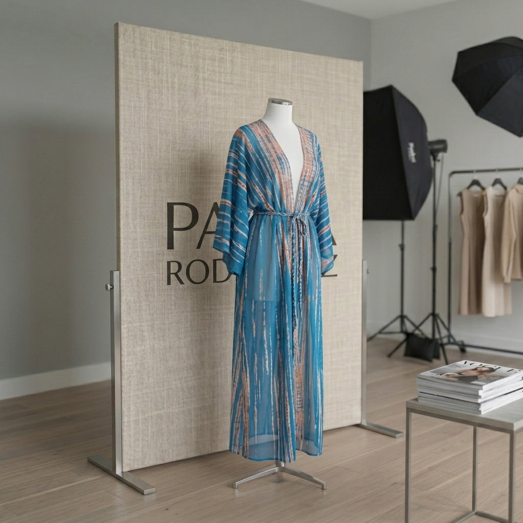 Sitges | Kimono Versátil Tejido Japonés · Azul Capri