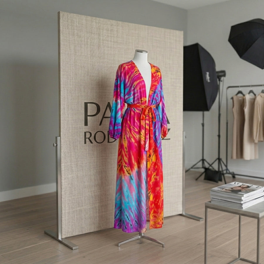 Cadaqués | Kimono Versátil Tejido Japonés · Coral Tropical