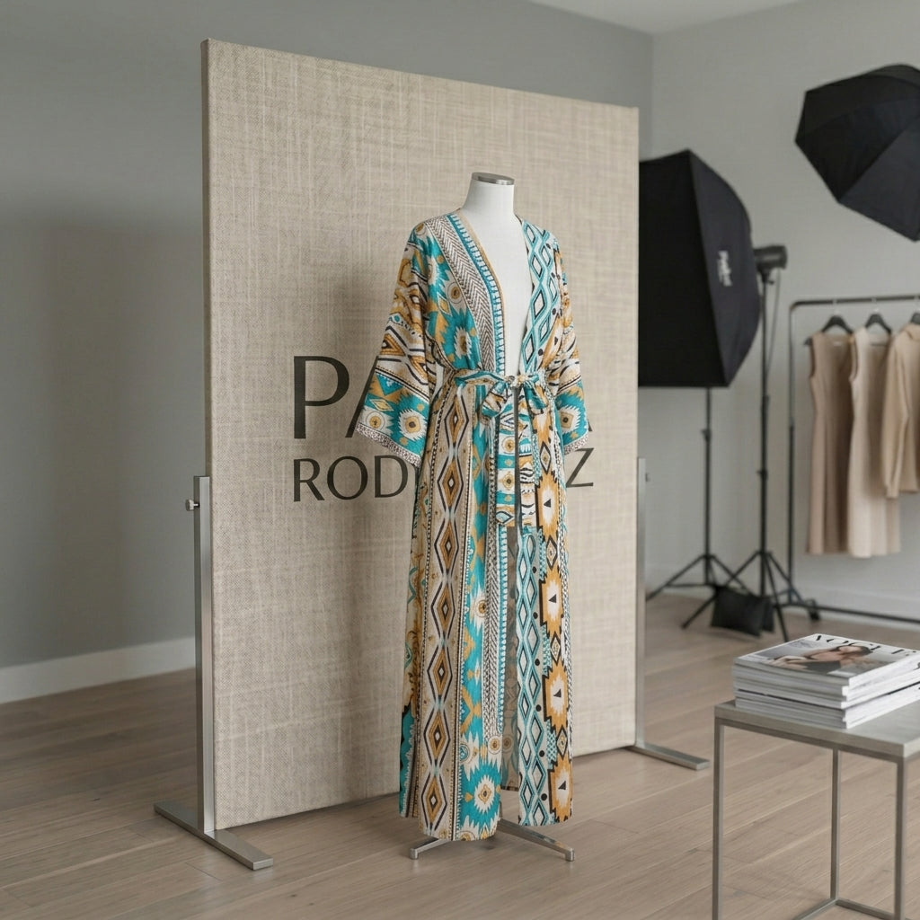 Conil | Kimono Versátil Tejido Japonés · Oasis Dorado