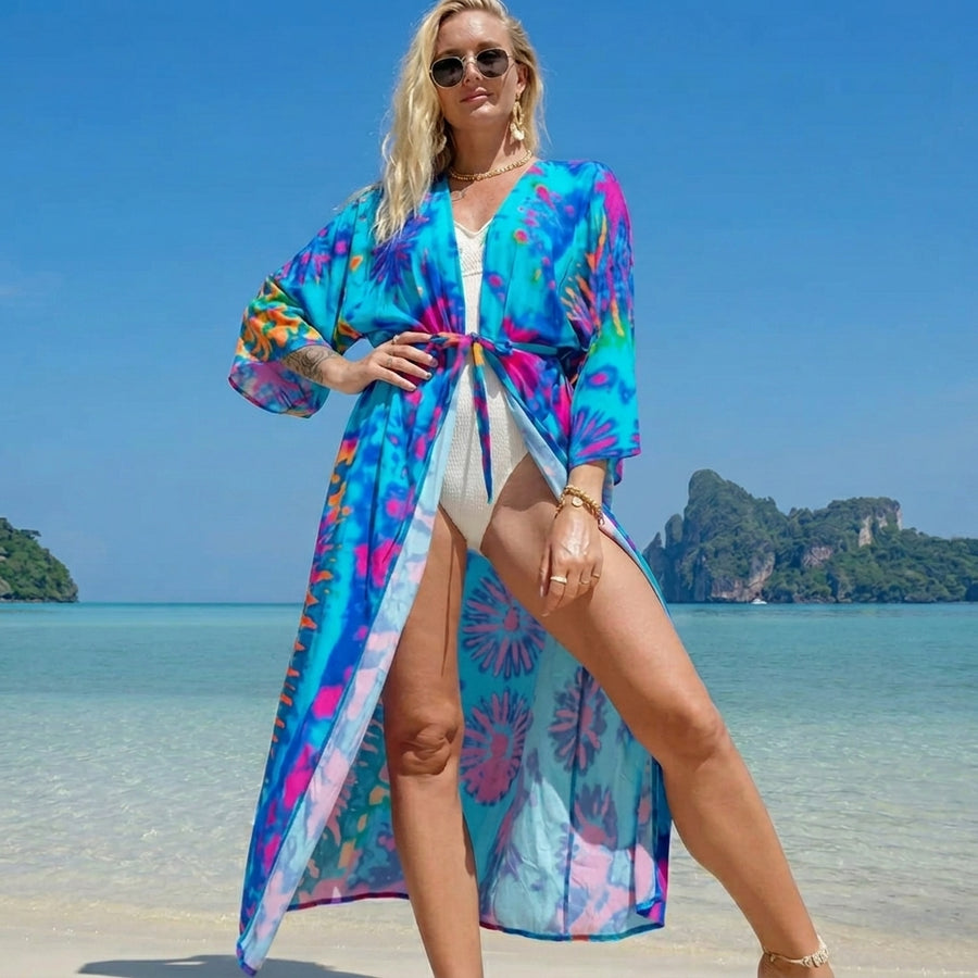 Tarifa | Kimono Versátil Tejido Japonés · Laguna Turquesa