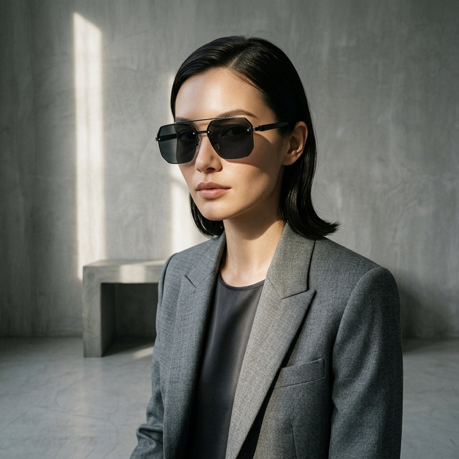 Gafas de sol de metal para hombre y mujer