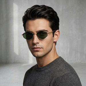 Gafas de sol hexagonales de moda