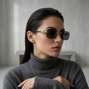 12 Uds nuevas gafas de sol rectangulares