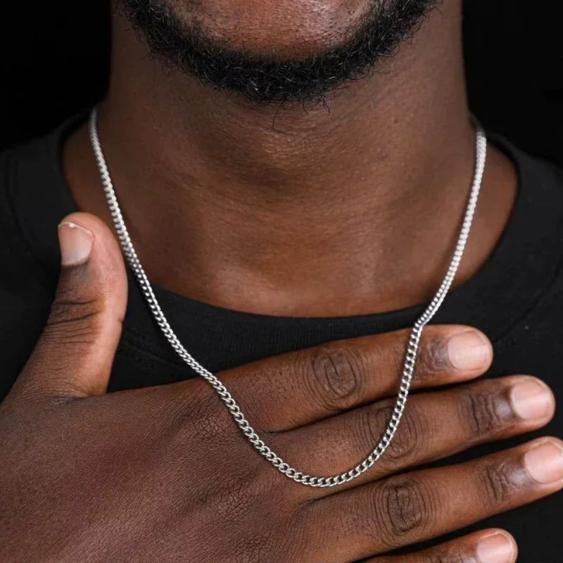 Collar de cadena cubana para hombre