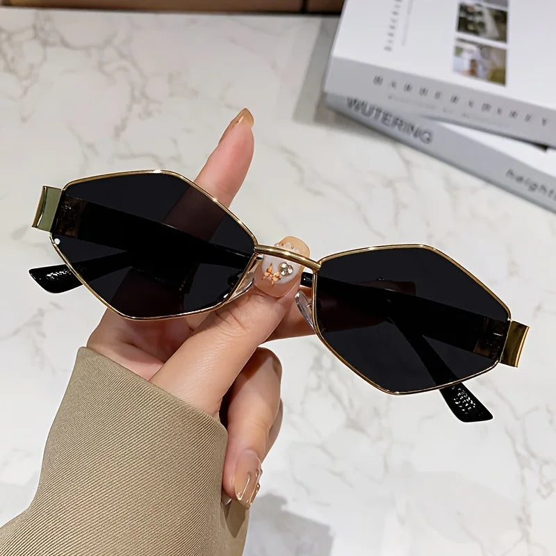 Gafas de sol hexagonales de moda