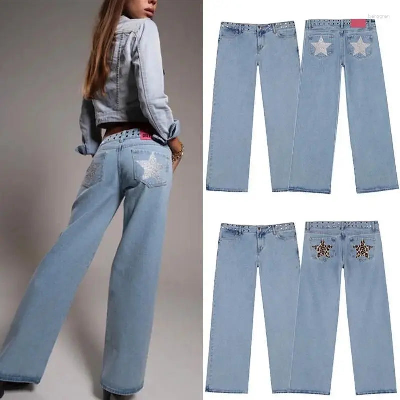 Jeans con Estampado de Estrellas