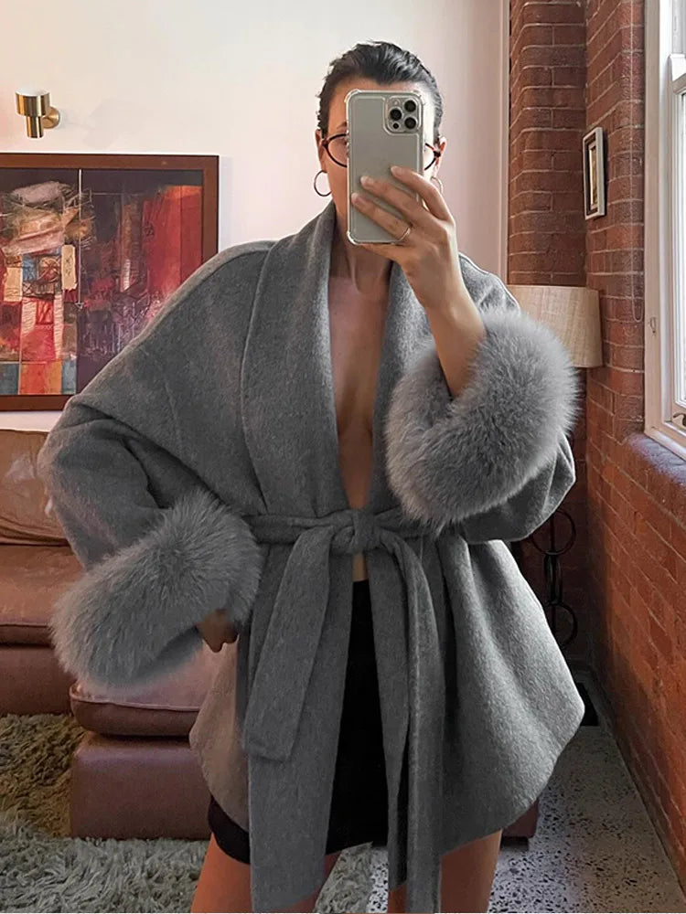 Chaqueta con cinturon