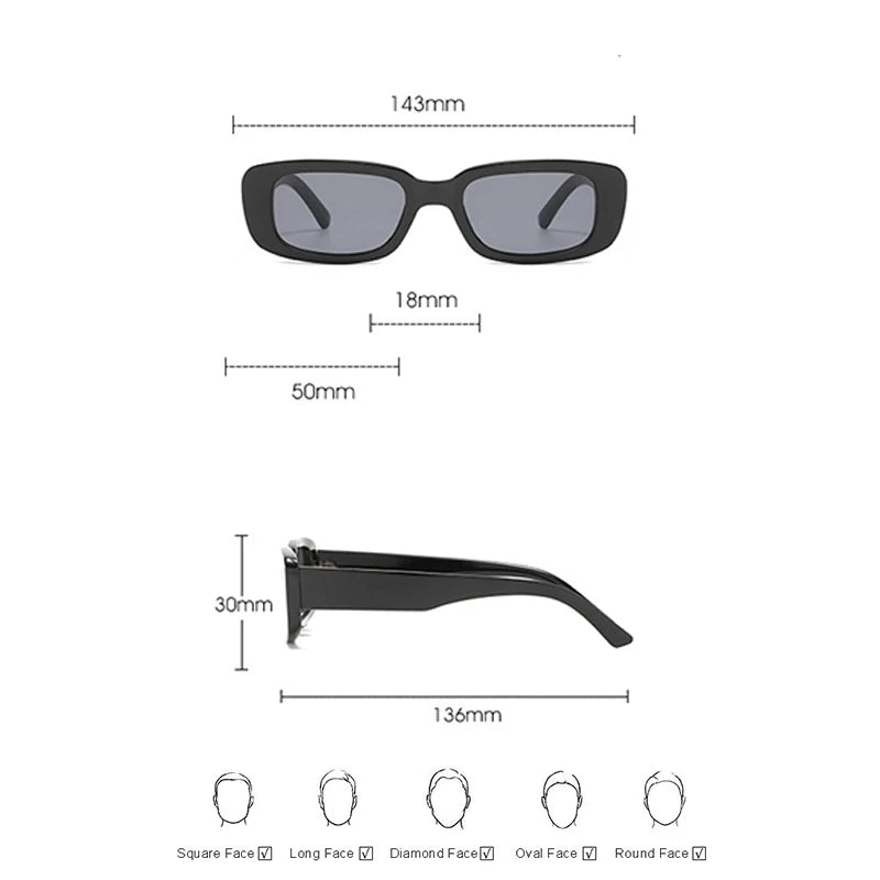 2026 nuevas gafas de sol cuadradas a la moda vintage