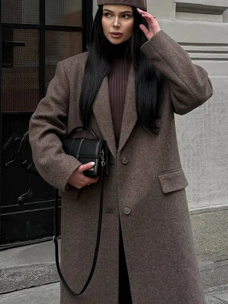 Abrigo Elegante para Mujer con Hombreras