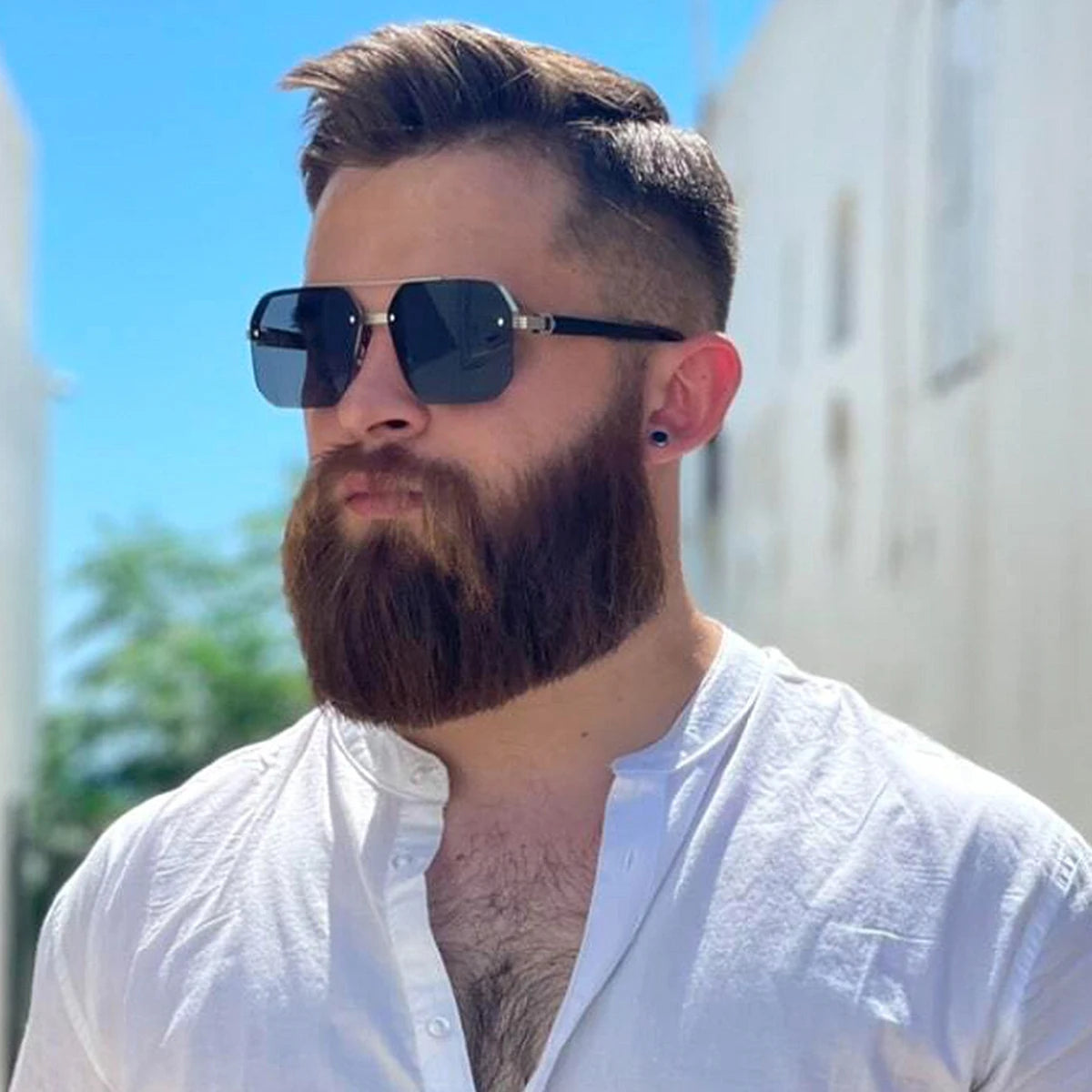 Gafas de sol de metal para hombre y mujer