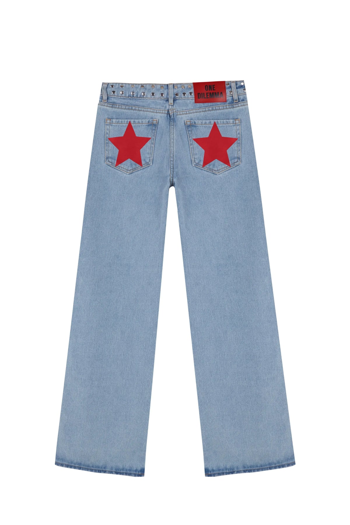 Jeans con Estampado de Estrellas