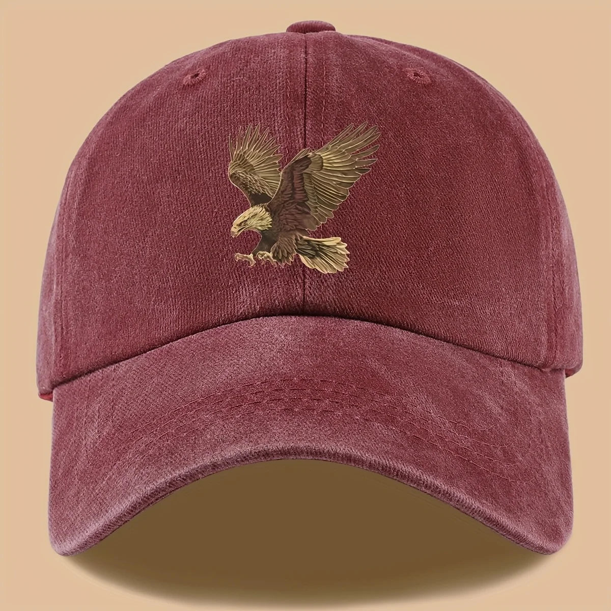 Gorra de béisbol con estampado de águila
