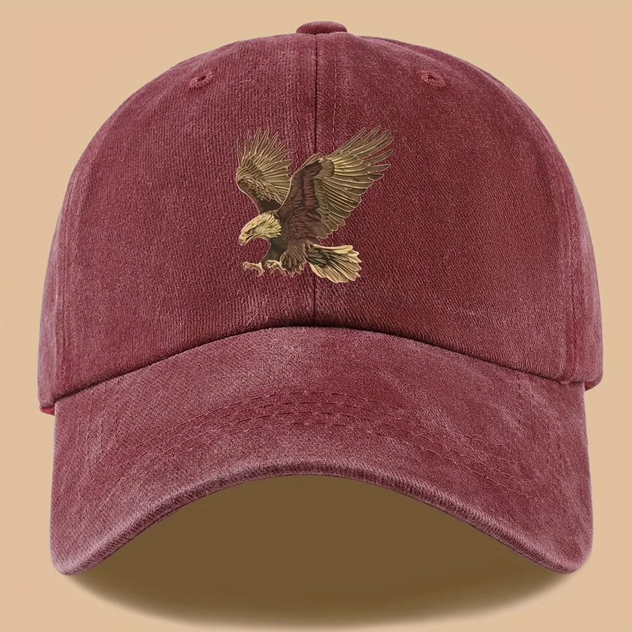 Gorra de béisbol con estampado de águila