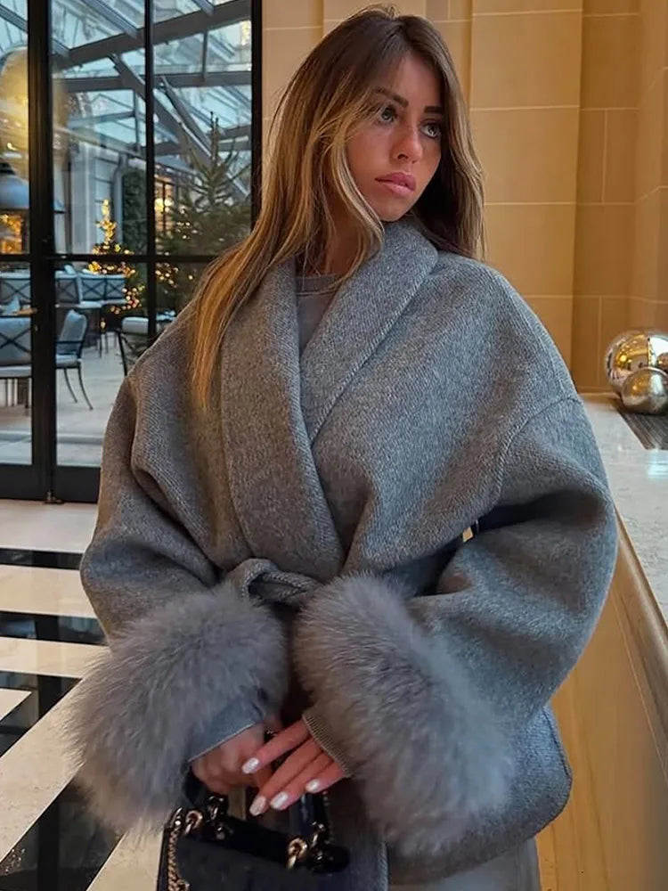 Chaqueta con cinturon