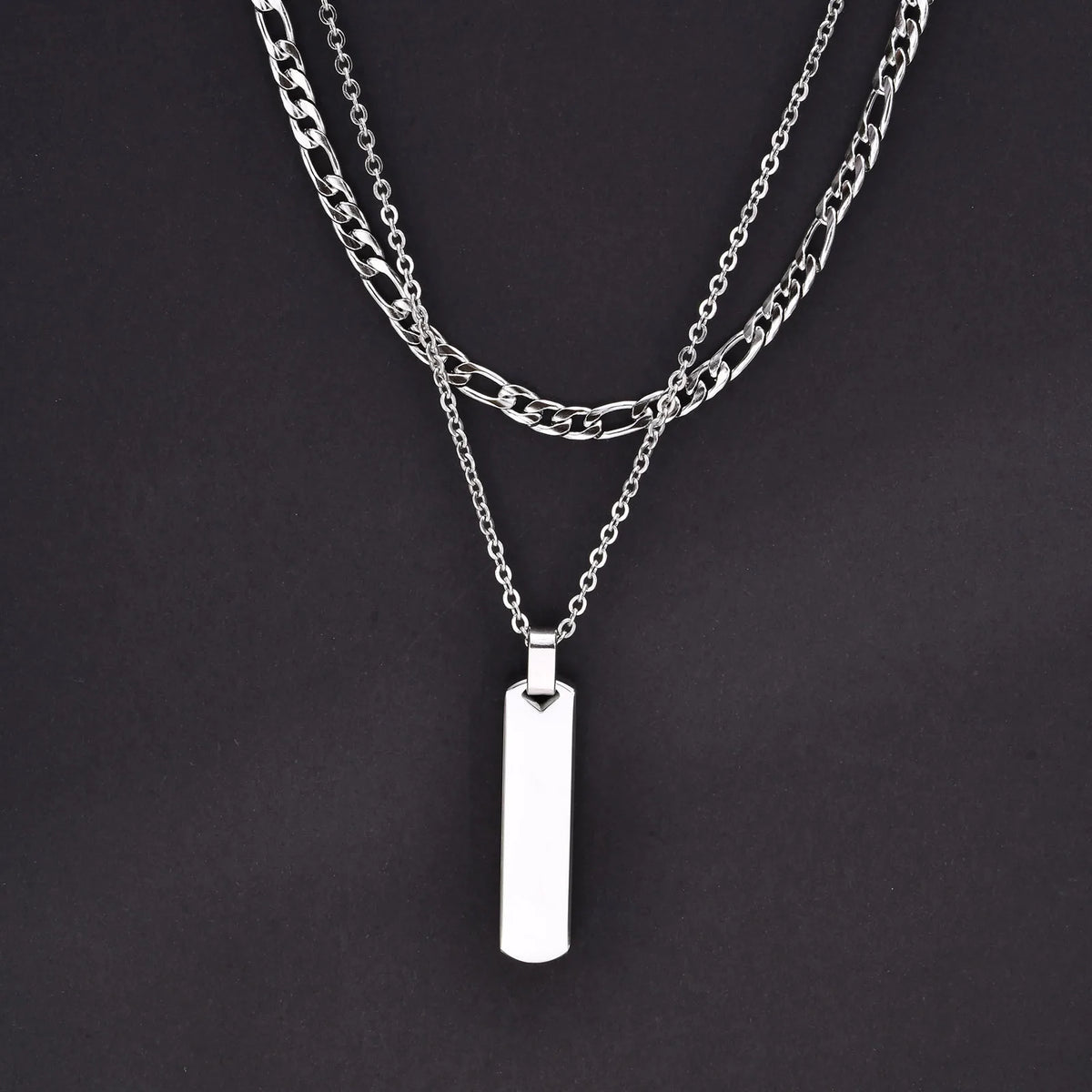 Collar de cadena de cuerda trenzada de acero inoxidable