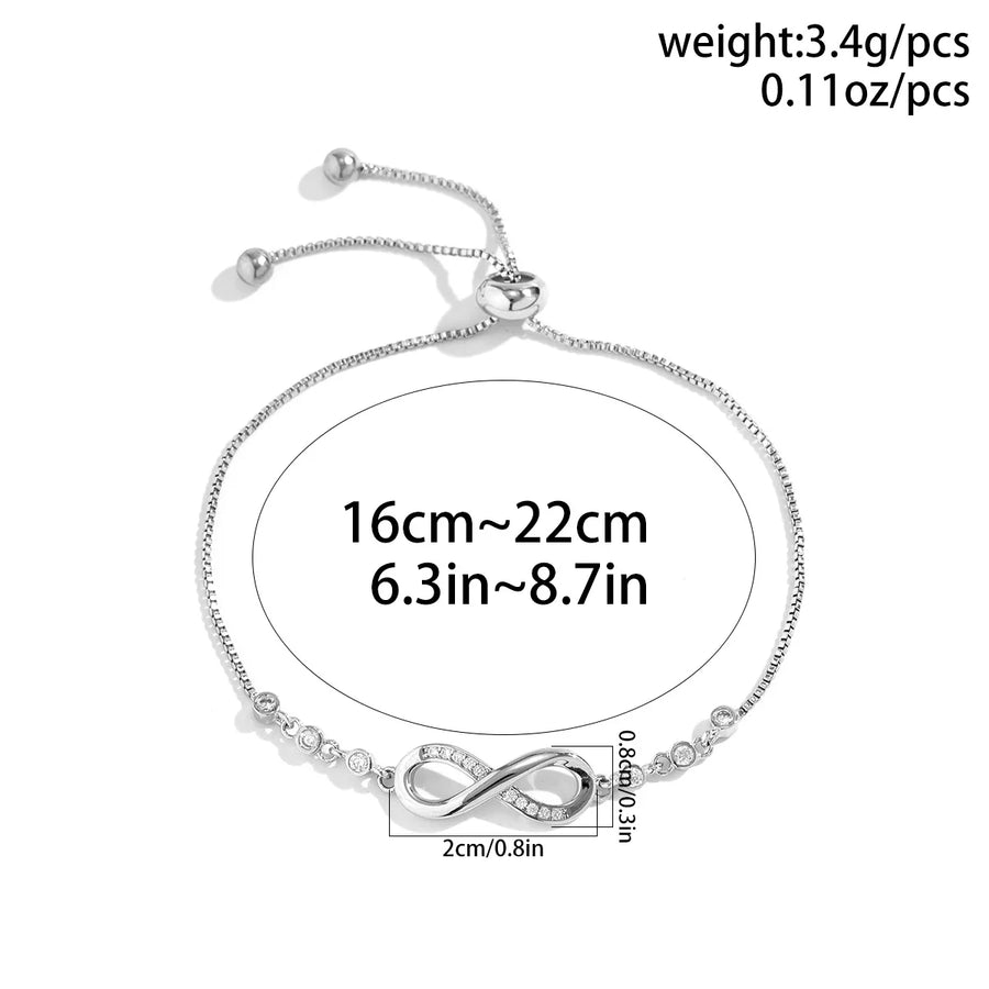Pulseras finas de cristal de Plata