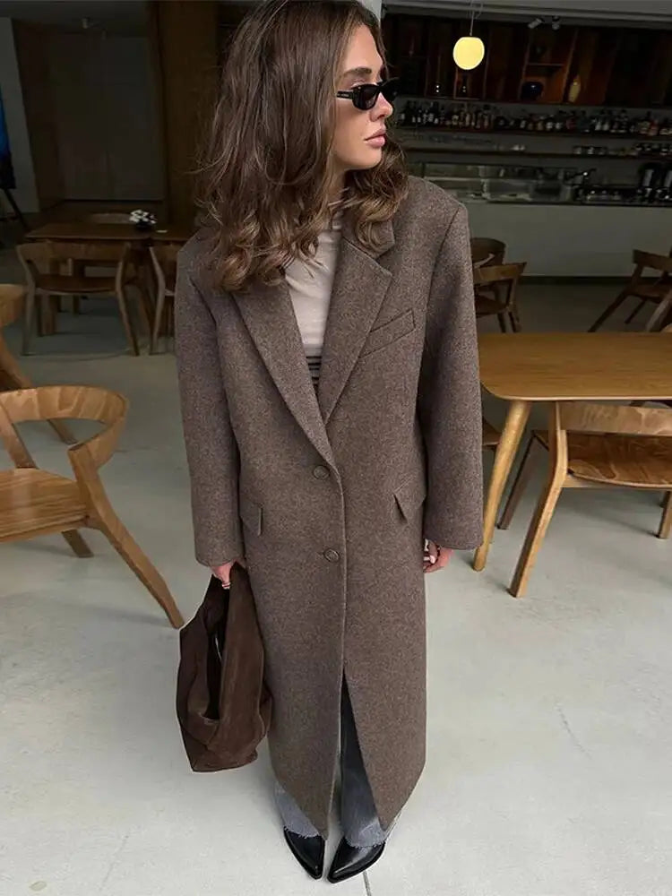 Abrigo Elegante para Mujer con Hombreras