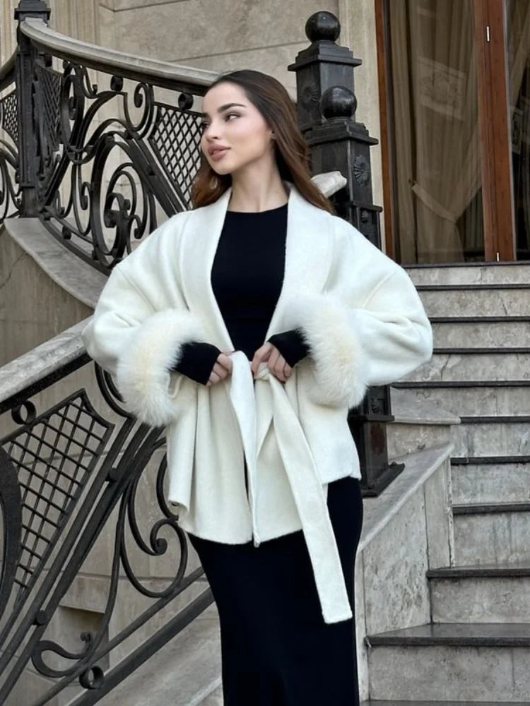 Chaqueta con cinturon