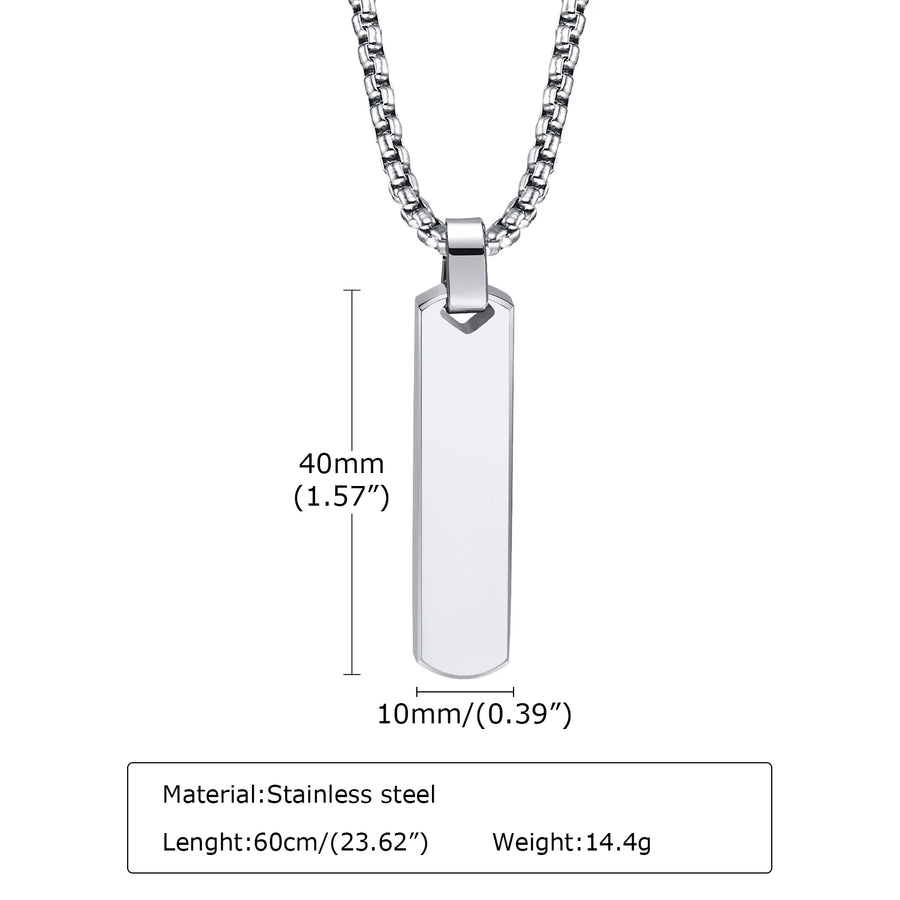 Collar de cadena de cuerda trenzada de acero inoxidable