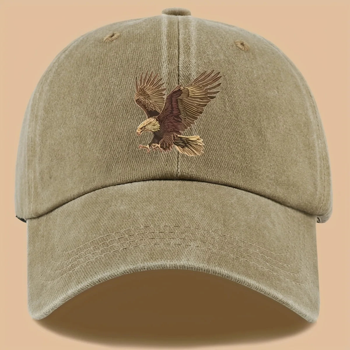 Gorra de béisbol con estampado de águila