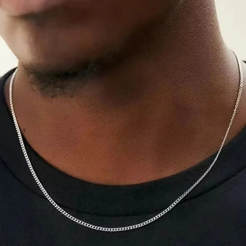 Collar de cadena cubana para hombre
