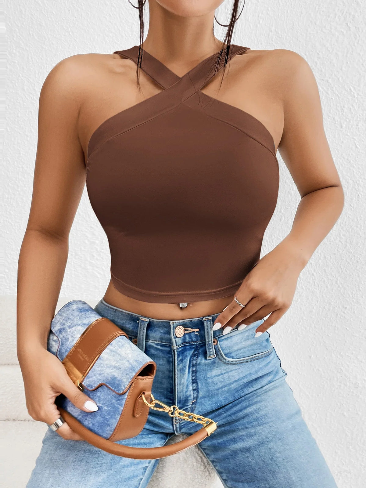 Nuevo top halter sexy de verano