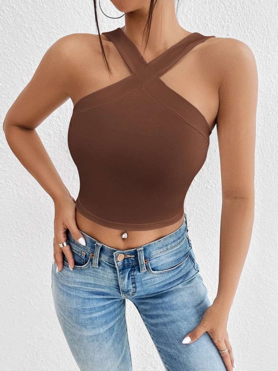 Nuevo top halter sexy de verano