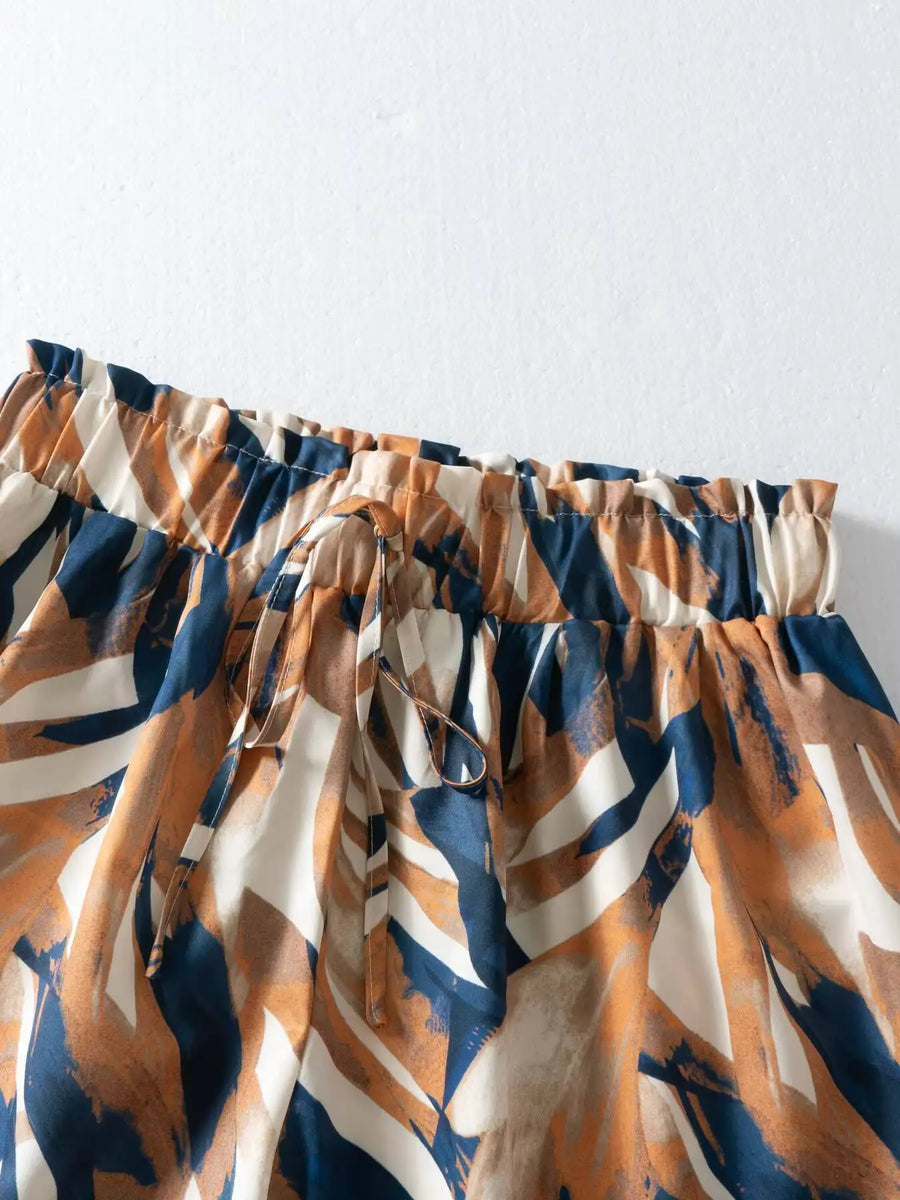 Shorts de Mujer para Primavera/Verano, Estampado Floral, Cintura Alta