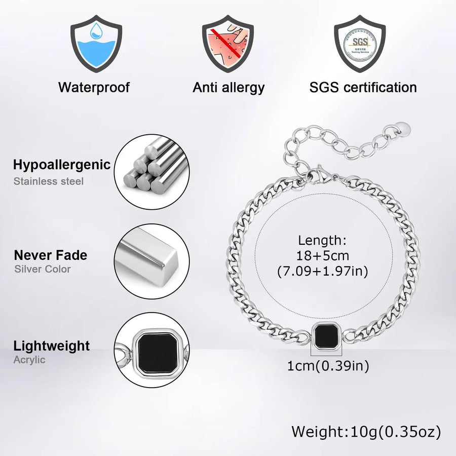 Pulsera de moda para hombre acero inoxidable