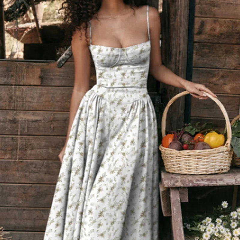 Vestido plisado sin mangas para mujer