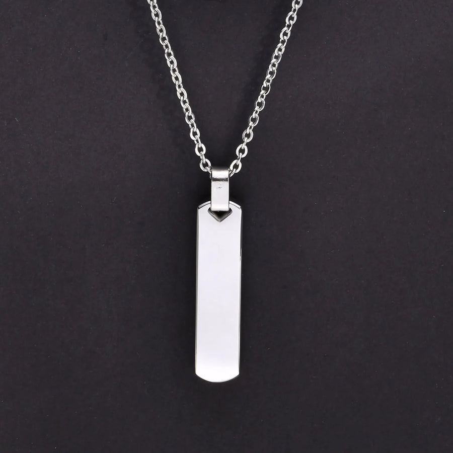 Collar de cadena de cuerda trenzada de acero inoxidable