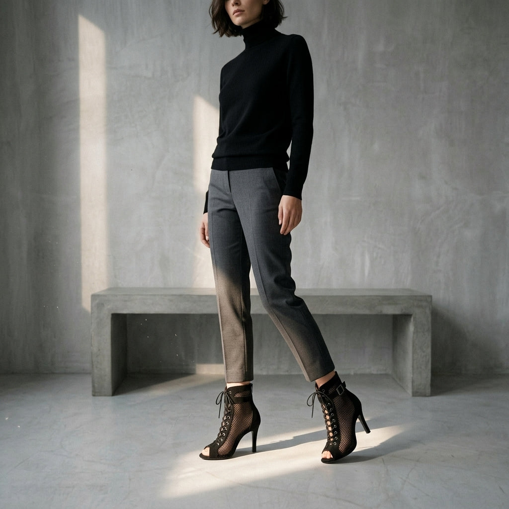 Tacones de malla para mujer