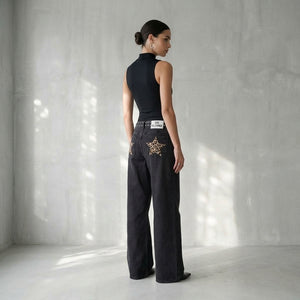 Jeans con Estampado de Estrellas