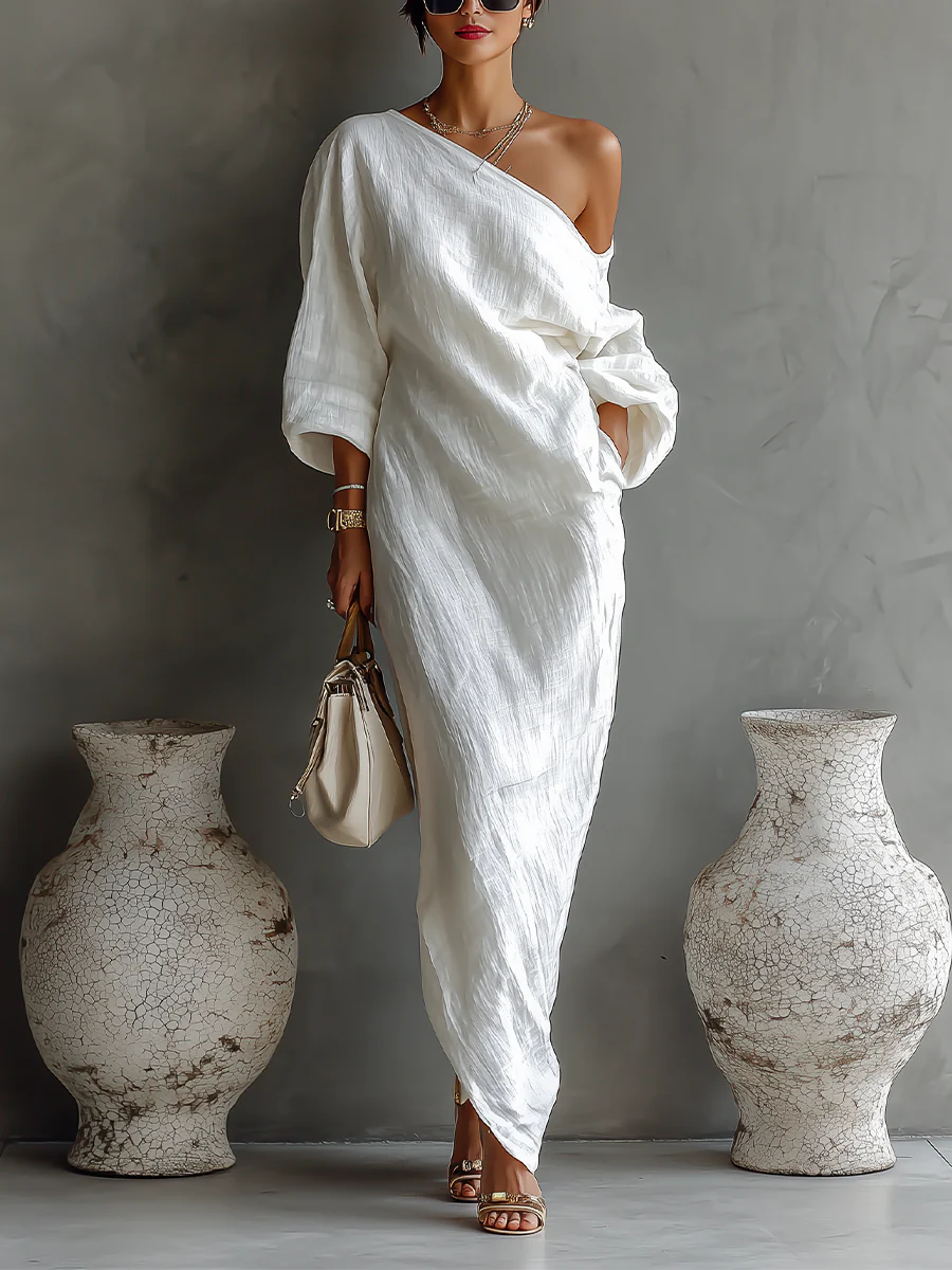 Vestido Elise™ | Asimetrioco Blanco