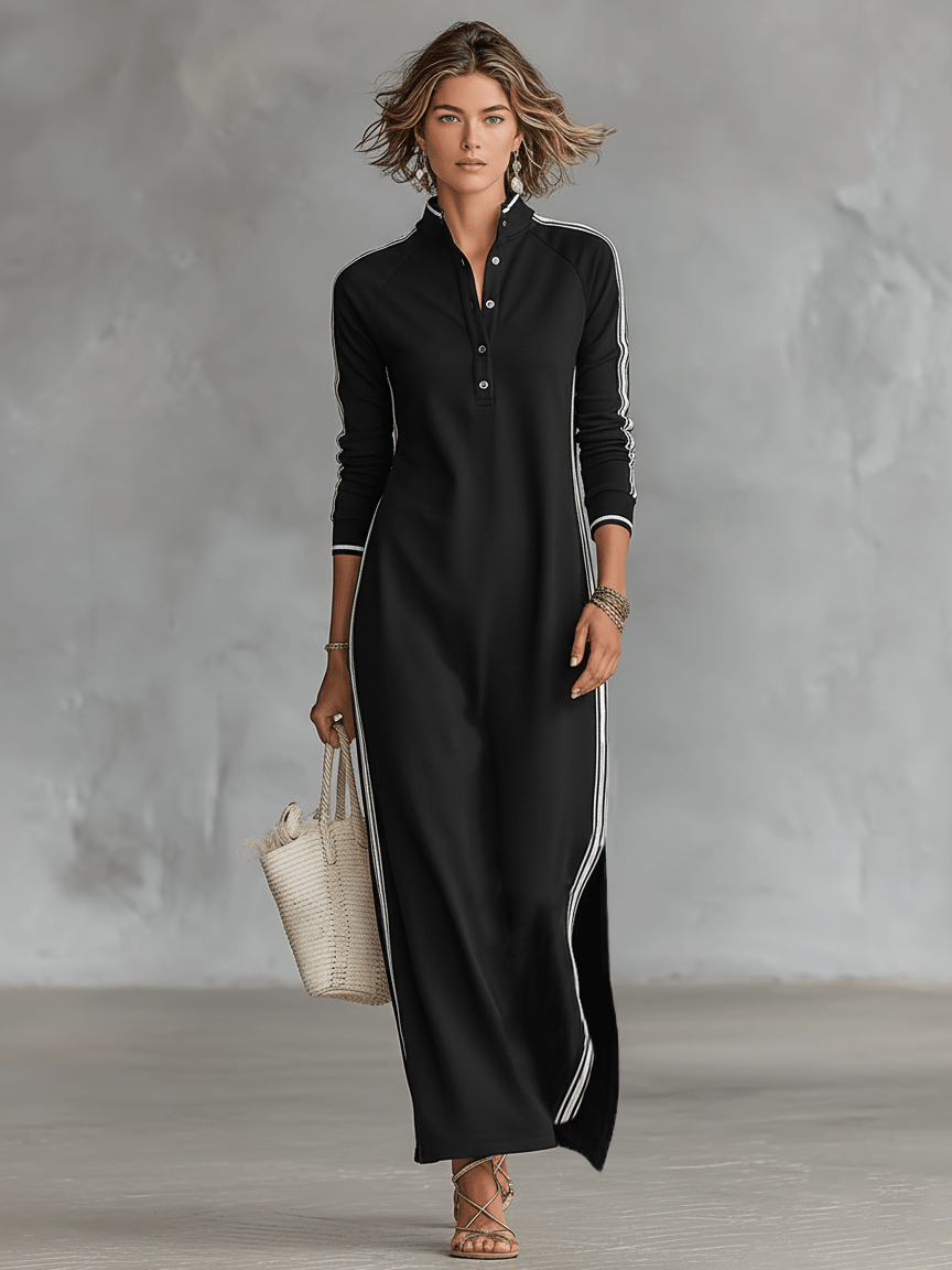 Vestido Maxi casual con Botones
