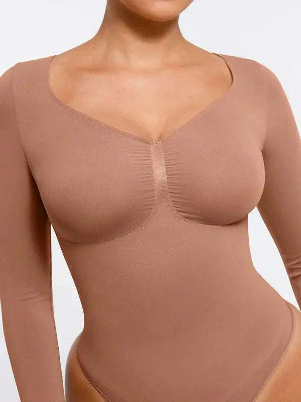 Velmora® – Body gainant sculptant sans couture manches longues